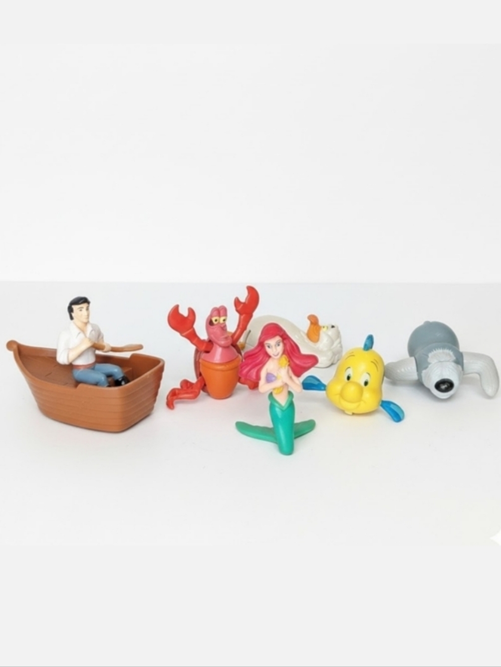 Vintage 1996 McDonald's Happy Meal Toys Disney The Little Mermaid 6 Piece Lot